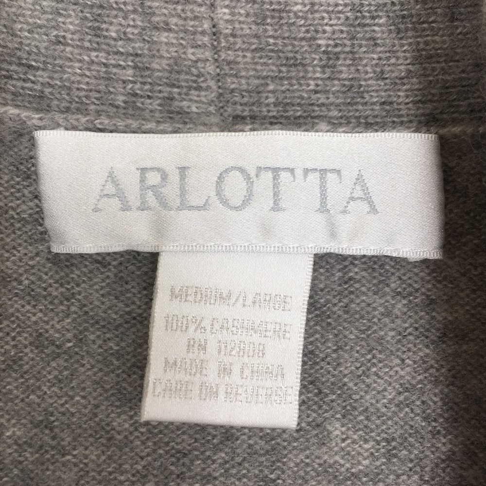 Arlotta 100% Cashmere Long Maxi Duster Robe Grey Women’s Size M/L Soft Luxurious - Picture 8 of 16